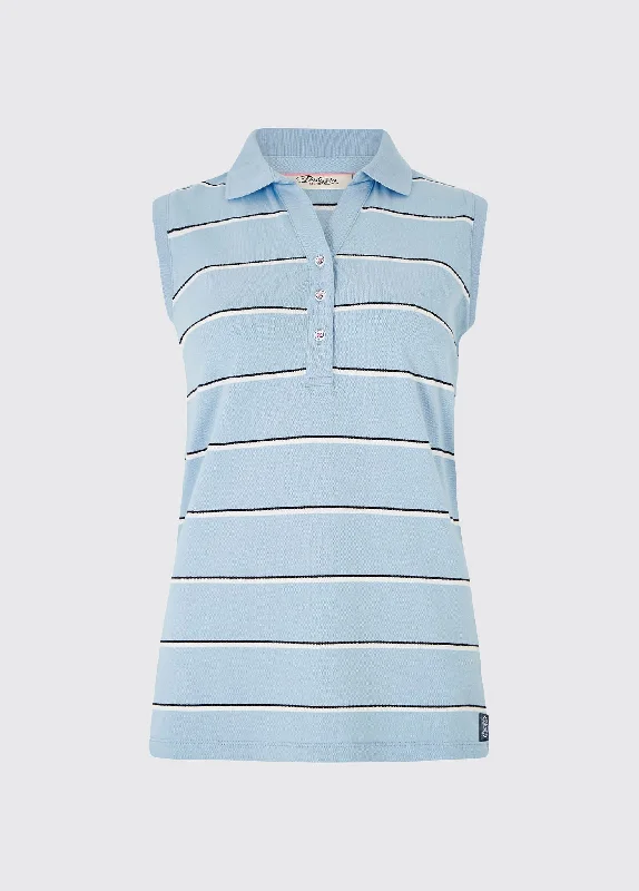 Gracehill Striped Polo - Light Sky