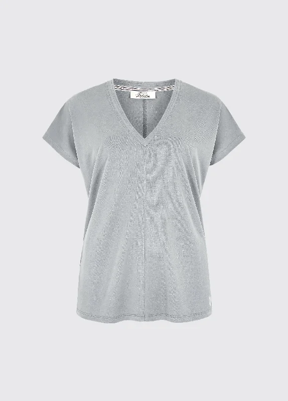 Laragh V-Neck Top - Platinum