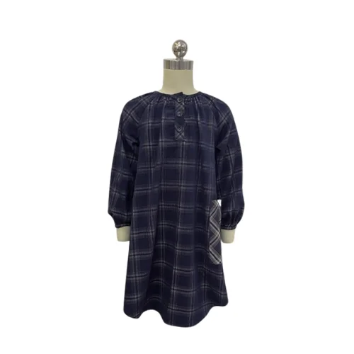 Plaid Side Pocket Shirt Dress