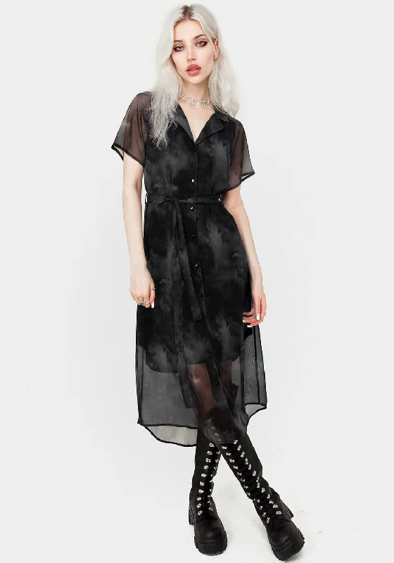 Tempest Midi Tie Waist Shirt Dress