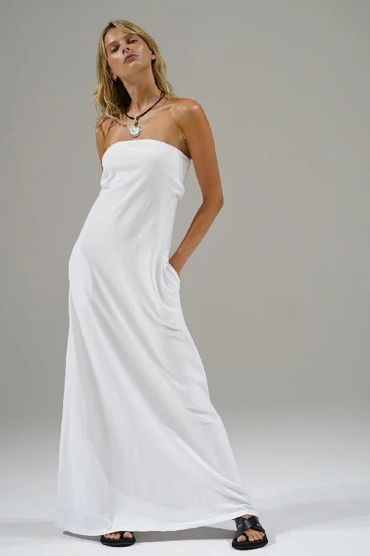 Topanga Strapless Dress - White