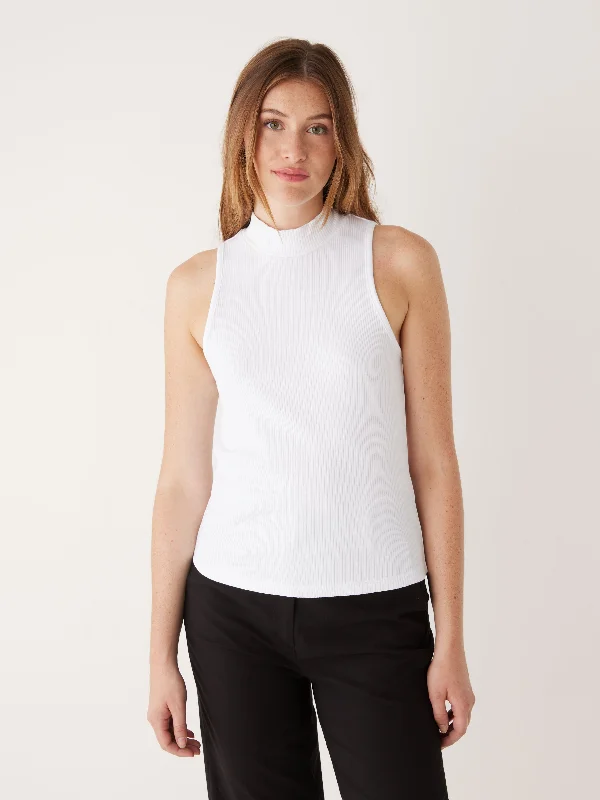 The Mockneck Tank Top in Bright White