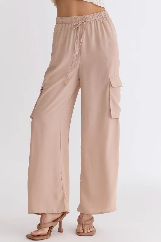 High Waisted Utility Wide Leg Pants