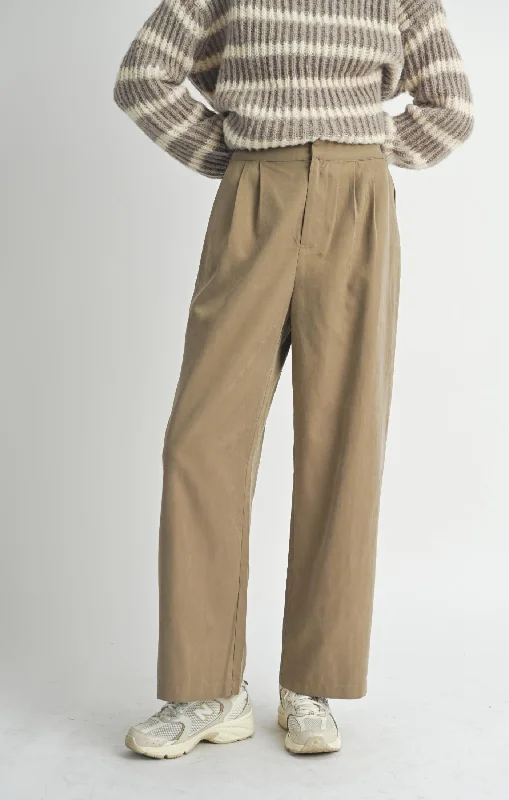 Sadie and Sage Olive Groves Front Pleat Trousers