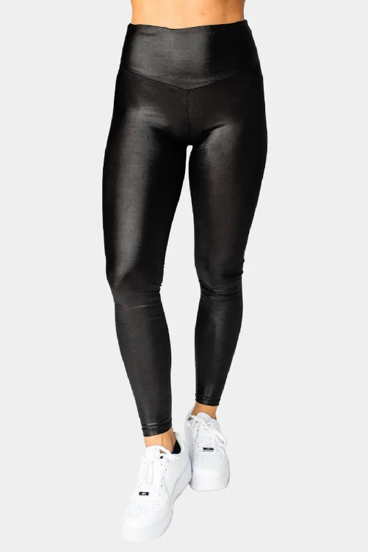 Jillian Lustrous High-Waisted Legging - Black