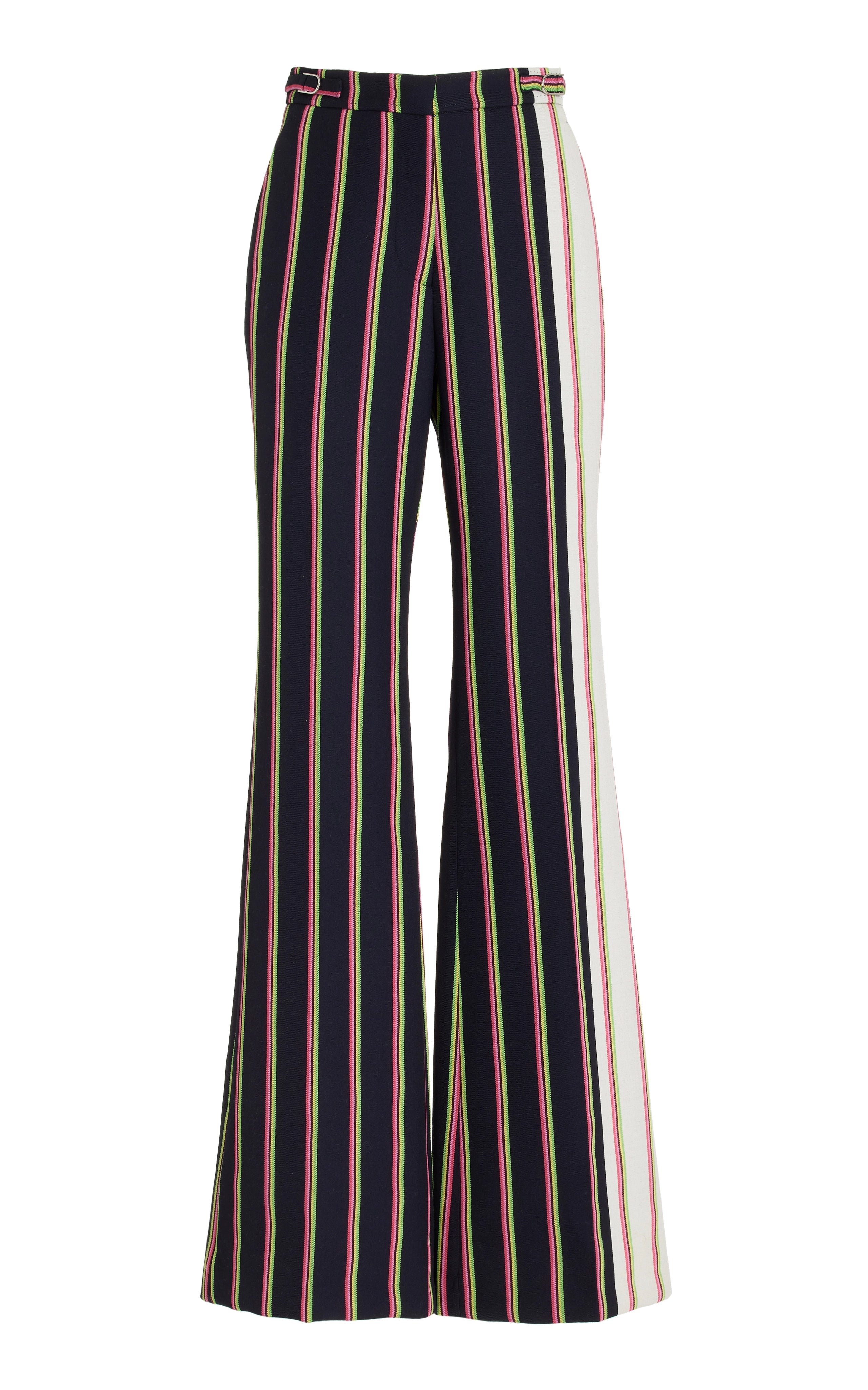 Jones Pant in Navy Multi Striped Wool