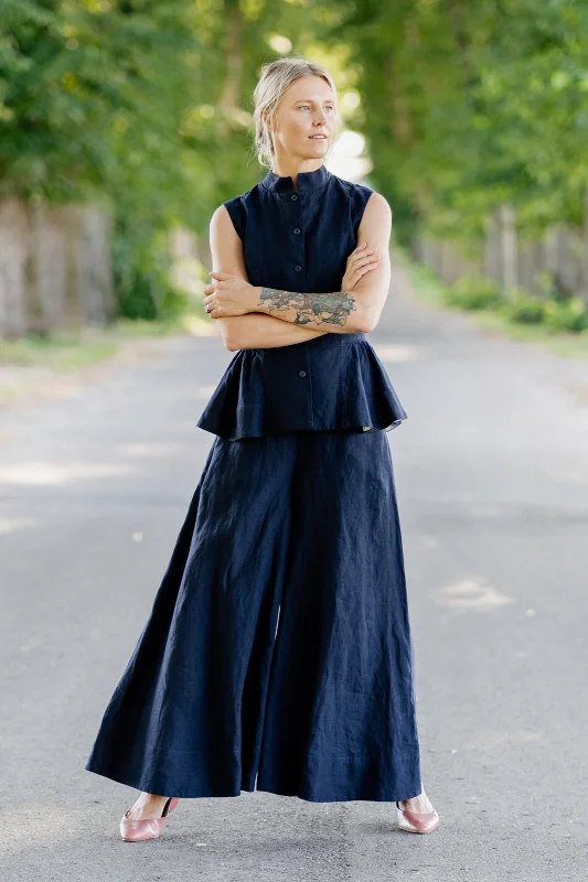 Maxi Catherine Trousers, Night Navy