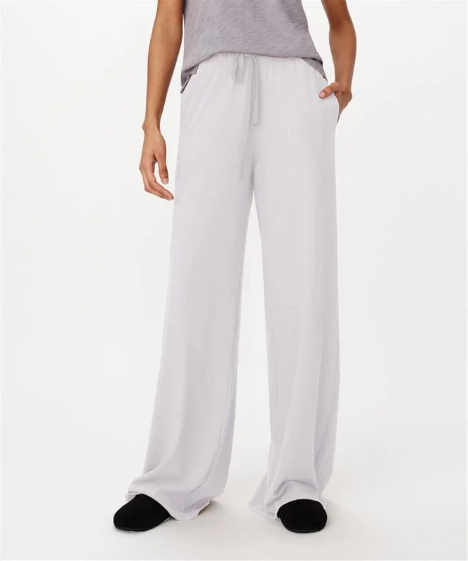 Heavy Slub Jersey Wide Leg Pant - White