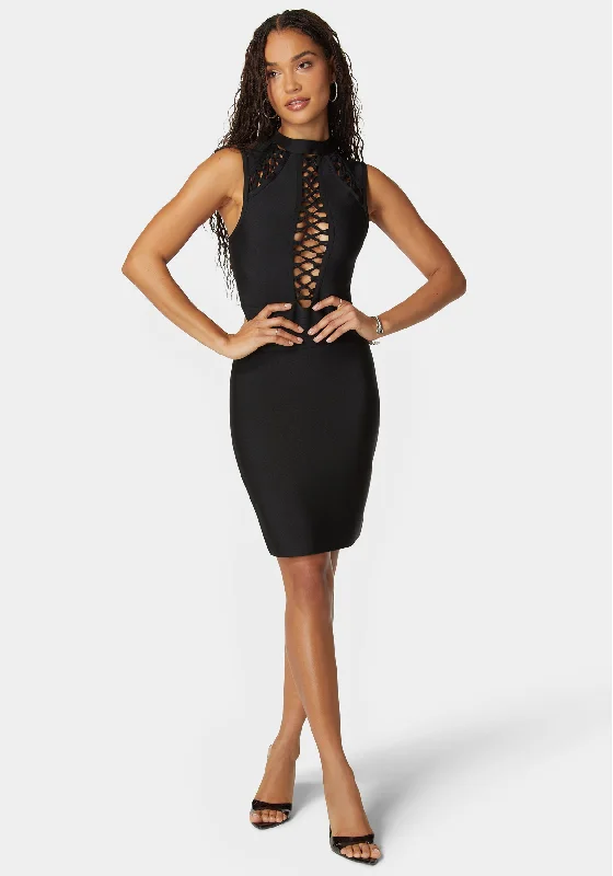 Lace Up Bandage Dress