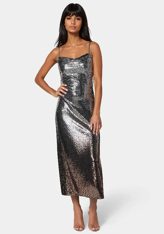 Ombre Sequin Maxi Slip Dress