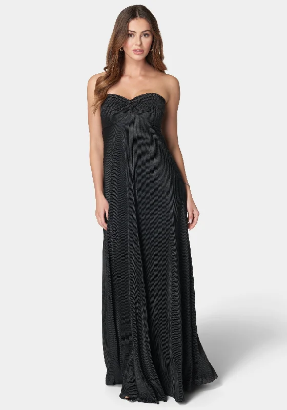 Plisse Empire Maxi