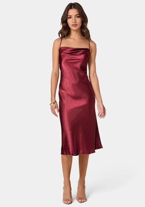 Satin Midi Slip Dress