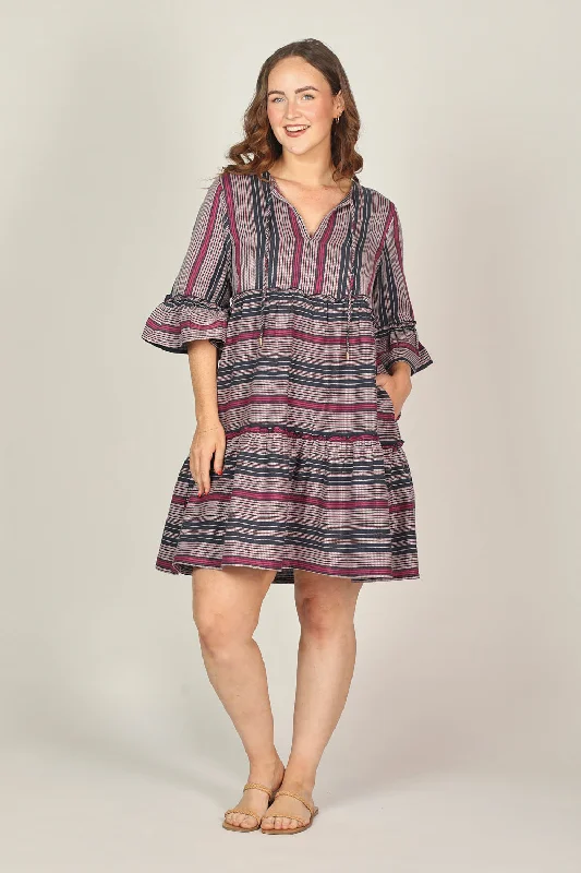 Scout Tiered Dress in Twilight Rose