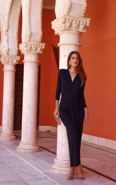 Cayro - Celia Maxi Dress in Navy Blue Jersey