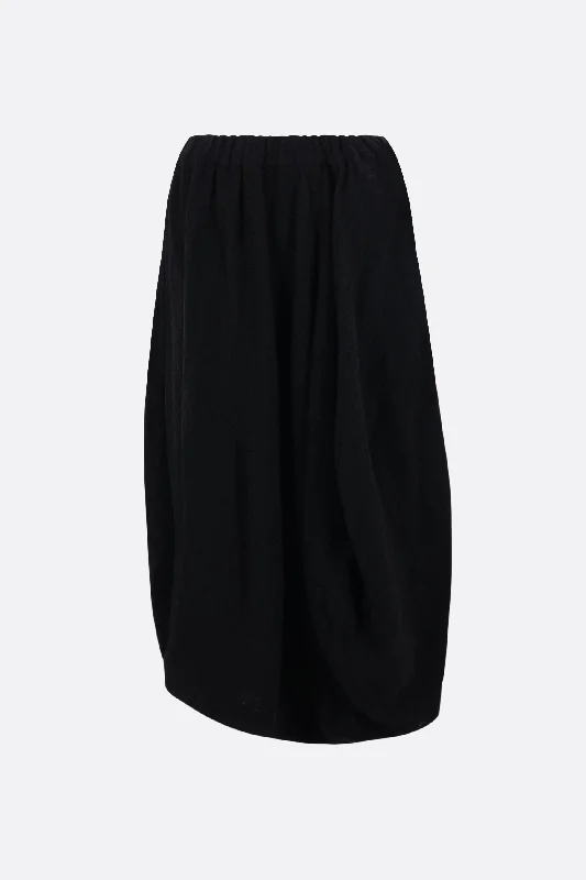 wool blend asymmetric skirt