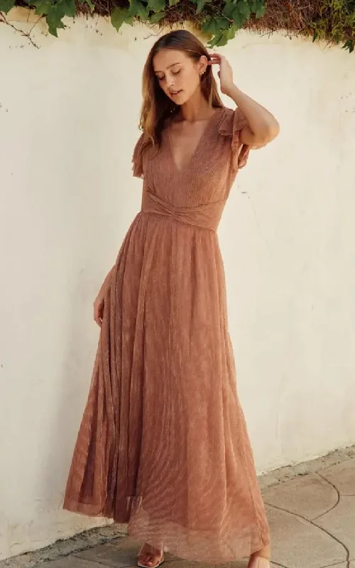 Dress Forum- Micro-pleated Maxi Dress