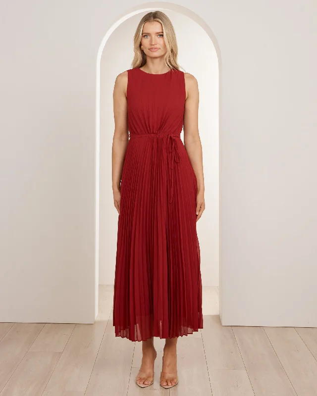 Garcelle Pleated Midi Dress