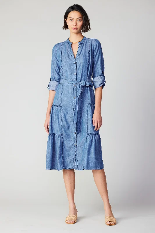 Chambray Buttondown Dress