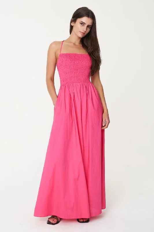 Phoebe Lou Crush Shirred Bodice Maxi Dress