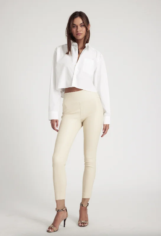 Capri Leather Legging - Alabaster