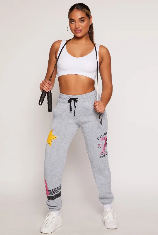 High Waist Graphic Sweatpants