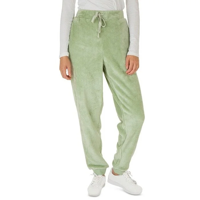 Hippie Rose Juniors' Cozy Jogger Pants Green Size X-Small - XS