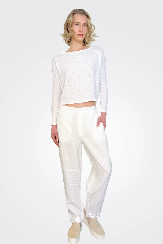 Linen Pocket Pants - White