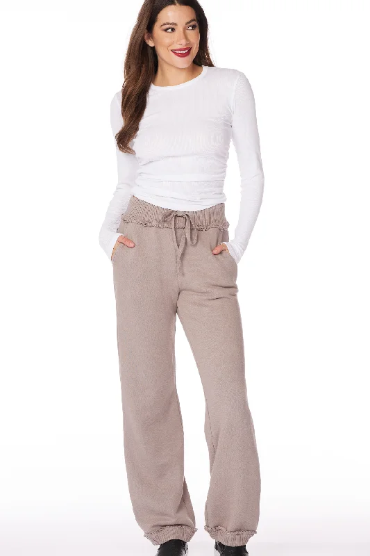 Mixed Wide Leg Cargo Pant