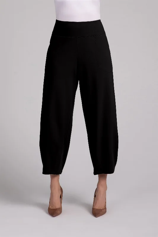 Ponte Narrow Lantern Pant | Black