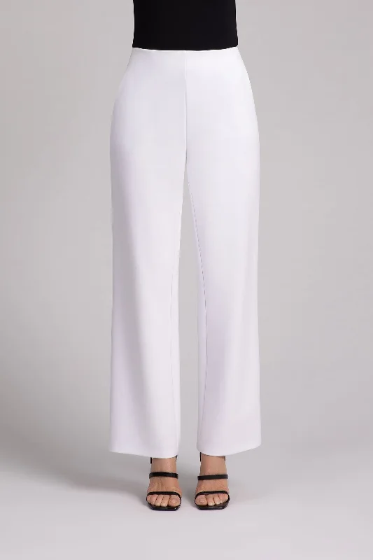 Ponte Pull On Stovepipe Pant | White