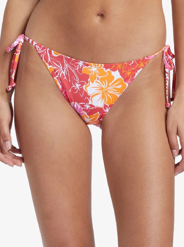 Sea Spray Tie Side Bikini Bottoms - Hilo Hibiscus