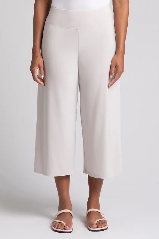 Side Slit Wide Capri | Cashew