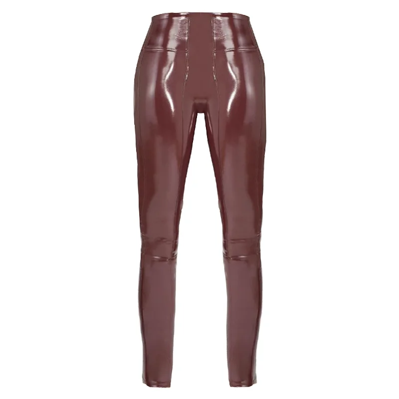 SPANX Women's Ruby Patent Faux Leather Leggings Pants