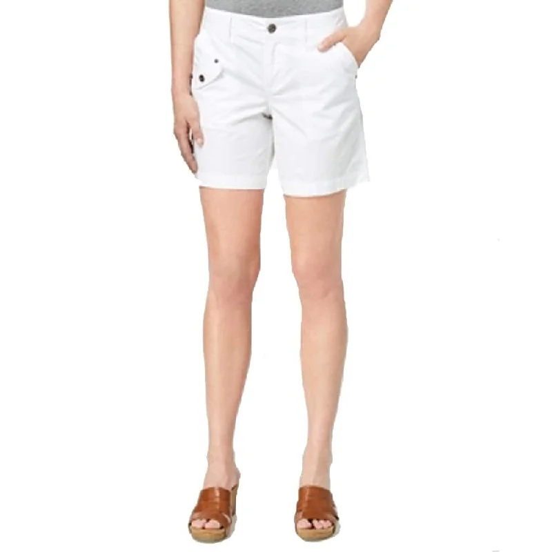 Style & Co Women's Cargo Shorts Bright White Size 18